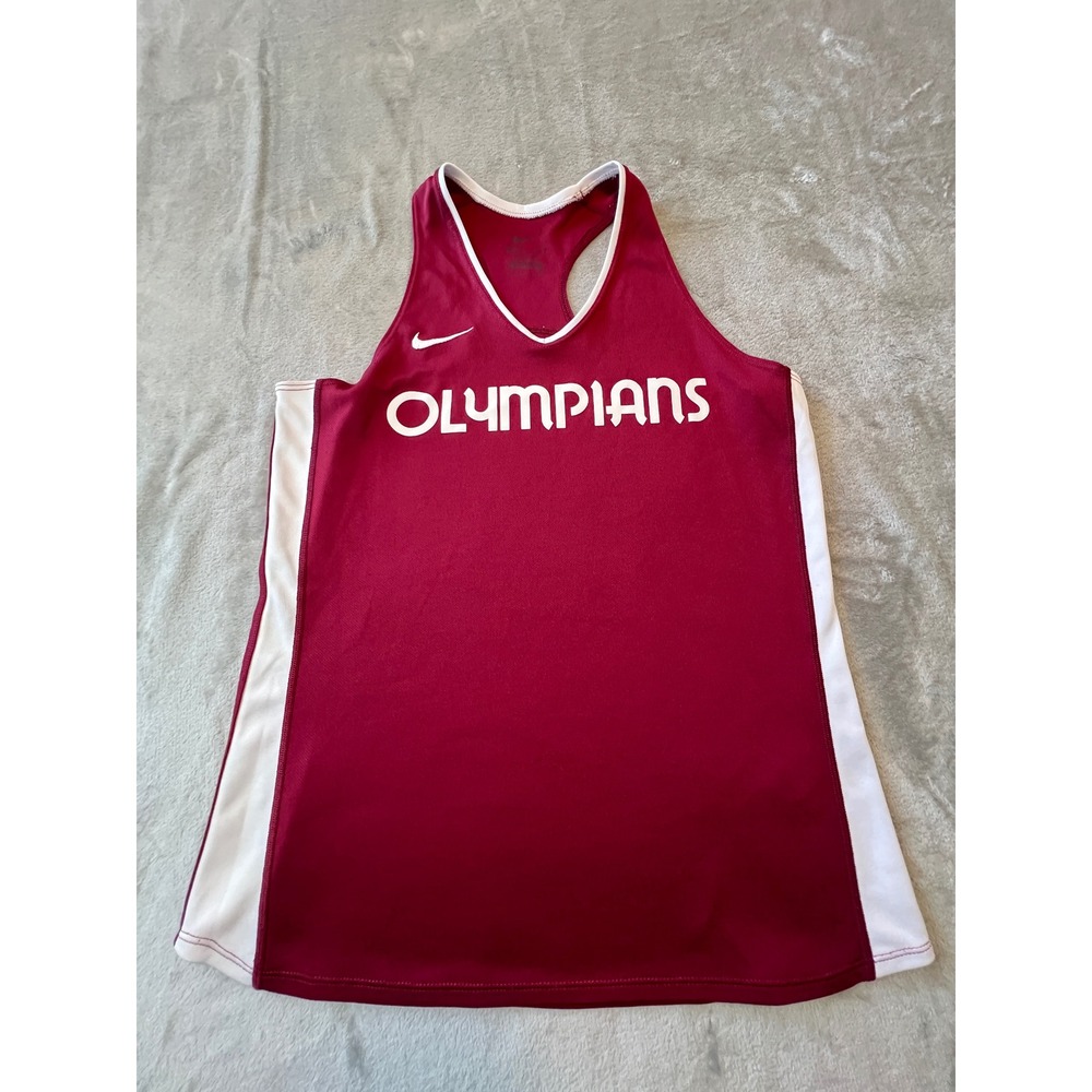 Nike Tank Top Women Small Maroon Olympians Dri-FIT Racerback
